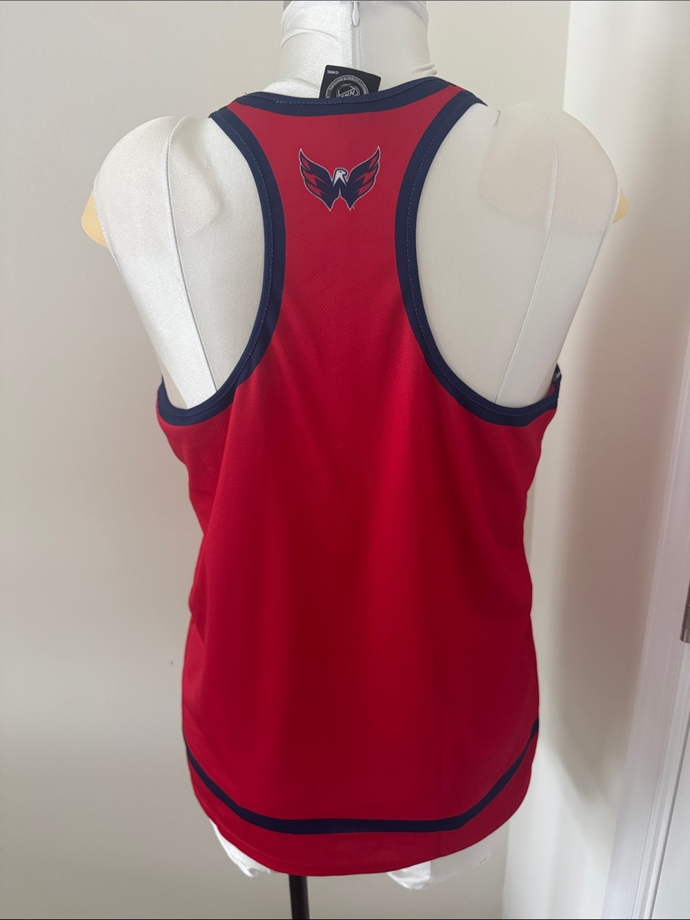 Washington Capitals Women's Red Racerback Tank Top - Picture 2 of 3